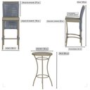 Ver imagem 2 de Mesa Bistrô e 2 Banquetas Roma Fendi Corda Náutica Estofado 8 Trama Original