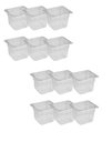 Ver imagem 2 de CONJ 12 CUBAS Gastronômicas Em POLICARBONATO GN 1/6X100 mm 1,5 Litros Sem TAMPA CAMBRO Originais CAM