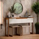 Ver imagem 5 de Aparador Buffet Sala Flow Eros 2 Portas com Pés de Madeira com Freijó - Rede Móveis