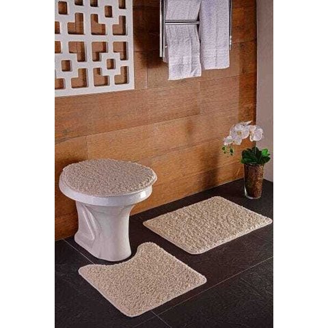 Tapete para Banheiro Kit com 3 Peças High Algodão Oásis