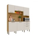Ver imagem 2 de Armário de Cozinha com Balcão Ester 6 Portas 2 Gavetas Freijó/soft - Pnr Móveis
