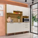 Ver imagem 1 de Armário de Cozinha com Balcão Ester 6 Portas 2 Gavetas Freijó/soft - Pnr Móveis