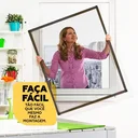 Ver imagem 2 de Tela Mosquiteiro Removível para Janela 1,00m X 1,20m Bronze