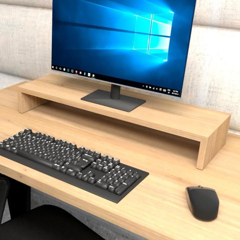 Suporte P/ Monitor Mdf Mesa Escritório 70cm X 20cm F5