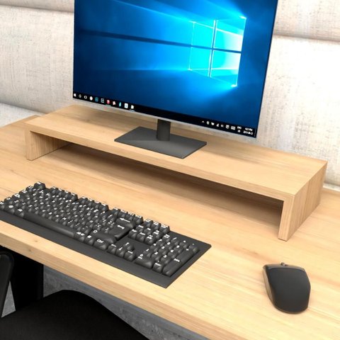 Suporte p/ Monitor MDF Mesa Escritório 70cm x 20cm F5