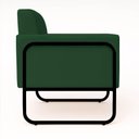 Ver imagem 6 de Poltrona Sala Industrial Alta Tubo Preto Elisa Suede D03 - D'Rossi Cor Verde
