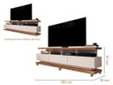 Ver imagem 4 de Rack Bancada para Tvs até 75 Polegadas Vivare Off White/freijó