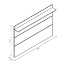 Ver imagem 3 de Painel para Tv Vivare 180cm Off White Freijó - Giga Móveis