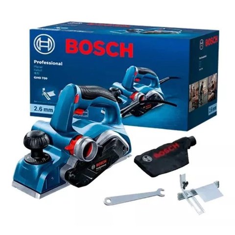 Plaina Elétrica Bosch Gho 700 de 700w com Saco Coletor 220v