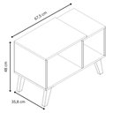 Ver imagem 2 de Mesa de Centro Decorativa para Sala Grafite/Marrom - Mademovel