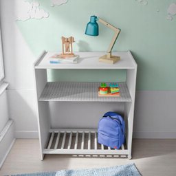 Mini Berço com Colchão Baby 2 em 1 Escrivaninha Infantil:branco - 3