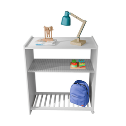Mini Berço com Colchão Baby 2 em 1 Escrivaninha Infantil:branco - 5