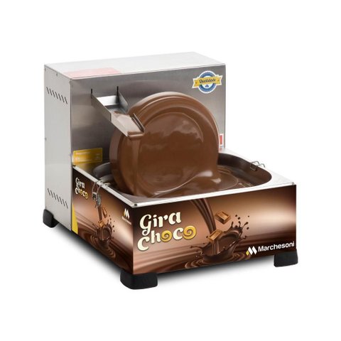 Derretedeira de Chocolate 5kg Marchesoni Gira Choco com Roda Giratória Inox 127v - Gc.1.151