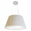 Ver imagem 1 de Lustre Pendente Cone Vivare Md-4141 Cúpula em Tecido 30/50x35cm - Bivolt - Linho Bege - Bivolt
