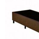 Ver imagem 2 de Cama Box Solteiro Solteirão Suede Estrutura em Madeira Marrom Homequeen