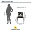 Ver imagem 4 de Kit 4 Cadeiras Escritório Fixa Empilhável Hotel Auditório Elo Preto