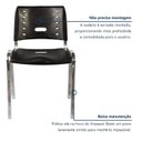 Ver imagem 7 de Kit 4 Cadeiras Escritório Fixa Empilhável Hotel Auditório Elo Preto
