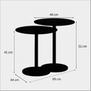 Ver imagem 3 de Conjunto 2 Mesas Laterais para Sala de Estar Lia