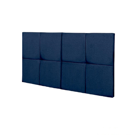 Cabeceira de Cama Box Solteiro 90 Cm México Estofada - Azul Suede