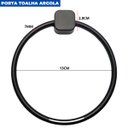 Ver imagem 3 de Kit Para Banheiro Quadrado 5 Peças Preto | Japi