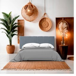 Cabeceira Painel Casal King de Cama Box Estofada Lua 195 Cm Veludo - 2