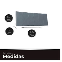 Cabeceira Painel Casal King de Cama Box Estofada Lua 195 Cm Veludo - 4