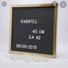 Quadro Letreiro Decorativo, Com Letras Removiveis 31x1,5x31 - dourado e preto - 1