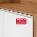 Ver imagem 3 de Armário de Cozinha Nina 4 Portas MDP 80cm Amêndoa e Branco Móveis Lopas