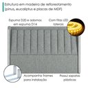 Ver imagem 5 de Cabeceira Queen 160 cm Lumina LED com Frame Linho Sl 66 Peer