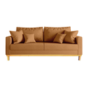 Ver imagem 1 de Sofá Beny 3 Lugares 180cm Base de Madeira Linho