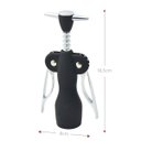 Ver imagem 2 de Abridor de Vinho Saca Rolhas Aço Abre Fácil Preto Fosco
