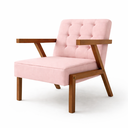 Ver imagem 3 de Kit 2 Poltronas Zara Tecido Linho Moderna Decorativa Braços Pés Madeira Maciça para Sala de Estar Es