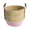 Jg3 Cestos de Rafia Rosa - 6