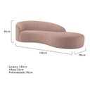 Ver imagem 3 de Divã Recamier Orgânico França 140cm Lado Direito Linho