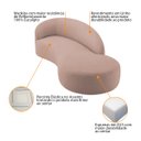 Ver imagem 4 de Divã Recamier Orgânico França 140cm Lado Direito Linho