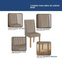 Ver imagem 5 de Cadeira de Jantar Mari com Estrutura em MDF e Estofado em Veludo Bege Valdemóveis