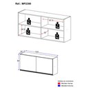 Ver imagem 3 de Armário de Cozinha Aéreo com 2 Portas 120cm Milano Multimóveis MP2390 - Vanilla