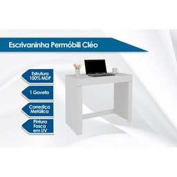 Escrivaninha P/ Escritório Cléo C/ 1 Gaveta Cinamomo - Permóbili - 2