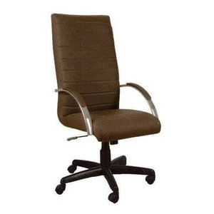 Cadeira Roma Presidente Marrom Base Preta C/ Relax Comprealegre, 100% Nacional