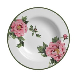 CONJUNTO COM 6 PRATOS FUNDO PEONY ROSE PLUS