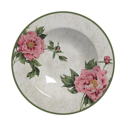 CONJUNTO COM 6 PRATOS FUNDO PEONIA PLUS