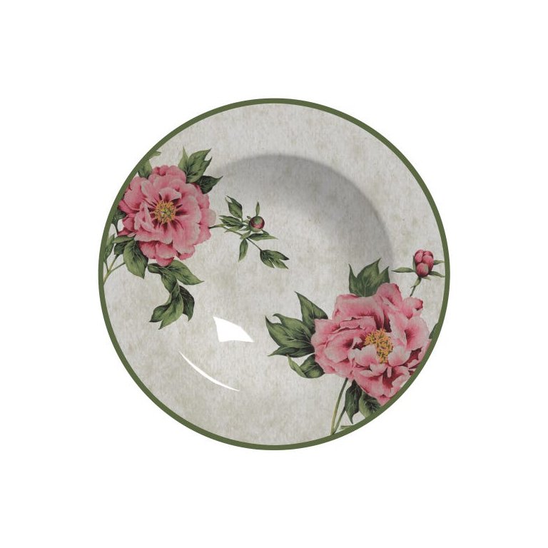 CONJUNTO COM 6 PRATOS FUNDO PEONIA PLUS