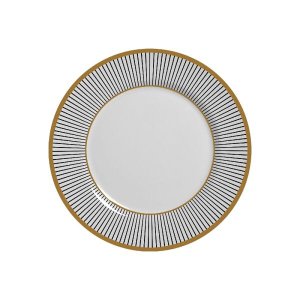 CONJUNTO COM 6 PRATOS SOBREMESA RITZ PRETO PLUS