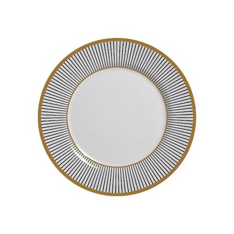 CONJUNTO COM 6 PRATOS SOBREMESA RITZ PRETO PLUS