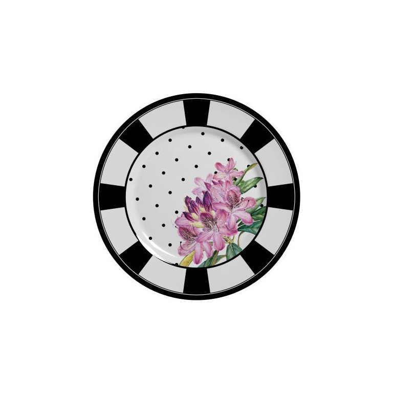 CONJUNTO COM 6 PRATOS SOBREMESA AZALEA PLUS