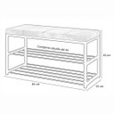 Ver imagem 3 de Sapateira Assento Banco Organizador 2 Andares Hall Entrada:caramelo