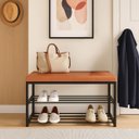 Ver imagem 1 de Sapateira Assento Banco Organizador 2 Andares Hall Entrada:caramelo