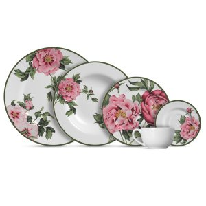 Aparelho de Jantar com 20 Peças Peony Rose Plus