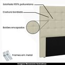 Ver imagem 3 de Cabeceira Decorativa Casal 1,40M Tropea PU Marfim - Gran Belo