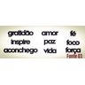 01 Aplique de Palavra: Gratidão, Família, Amor, Fé, Aconchego... Lettering Mdf - 7